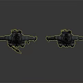 Dual Pose Tactical Game Movie Character With Helmet Vest Knee Pads Firearm And Dark Clothing