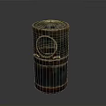 Rusty Circular Small Building With Textured Surface Circular Opening And Weathered Exterior