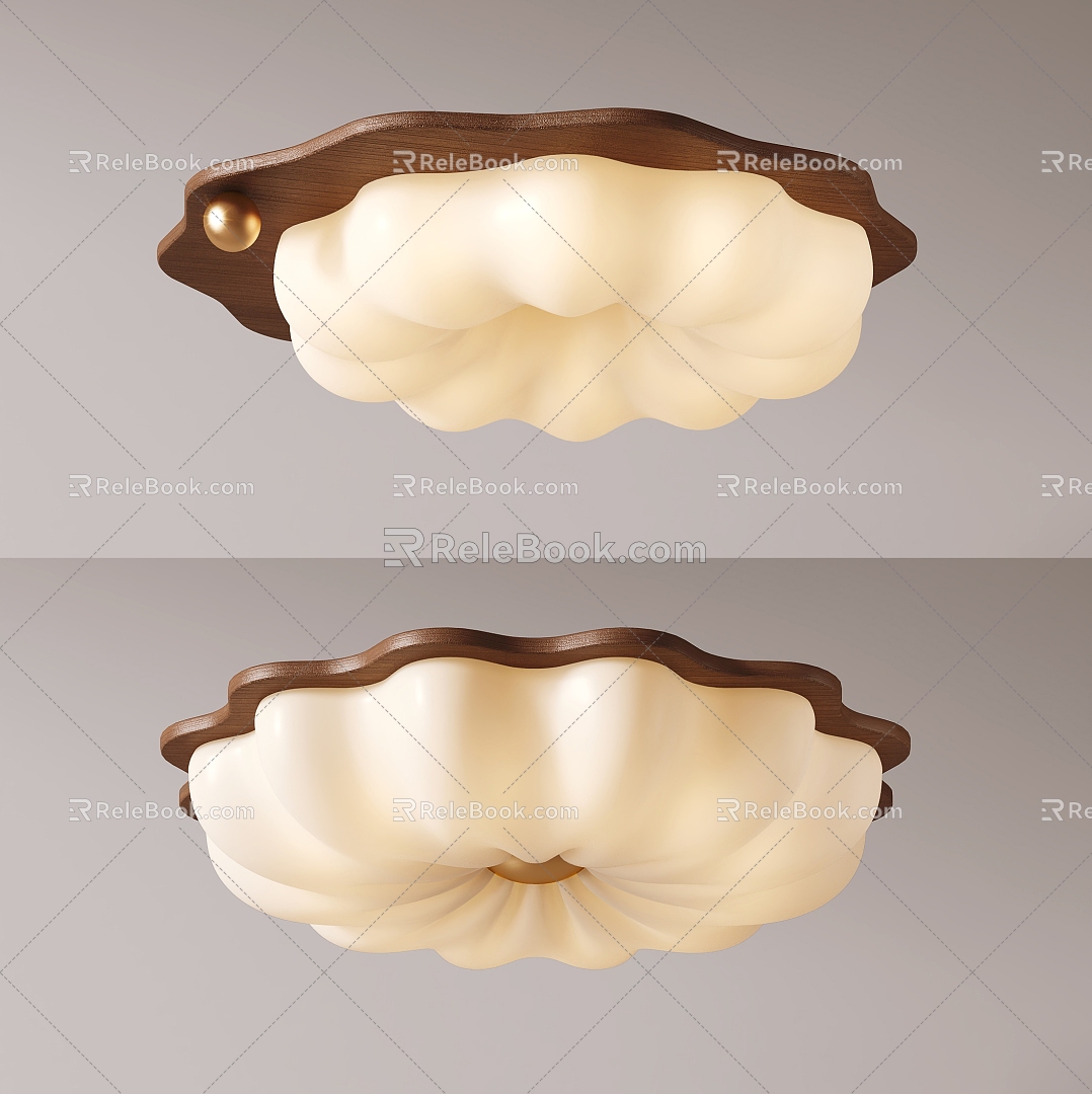 Antique ceiling lamp 3d model