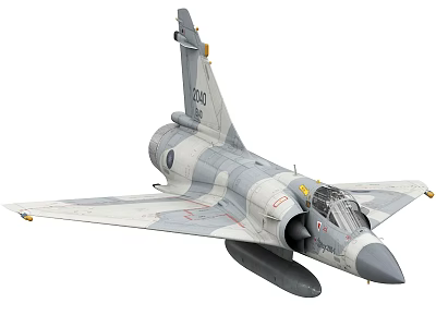 Military Fighter Jet With Camouflage Paint And Number 2260 Detailed Wings Cockpit 3d model