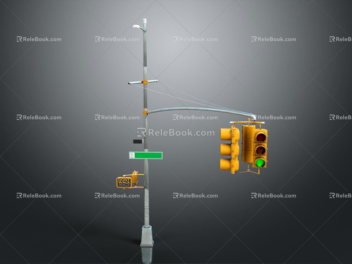 Modern Traffic Lights Pedestrian Signals Signals Road Facilities Road Articles 3d model