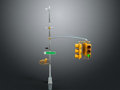 Modern Traffic Lights Pedestrian Signals Road Facilities Road Articles 3d model