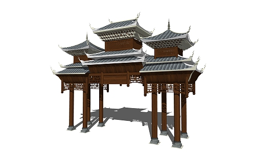 Chinese archway 3d model