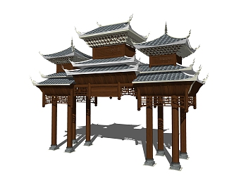 Chinese archway 3d model