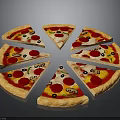 Delicious Pizza Slices with Fresh Tomato Olives Mushrooms and Melted Cheese