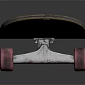 Black Skateboard With Green Decorative Lines And Pink Wheels For Daily Use