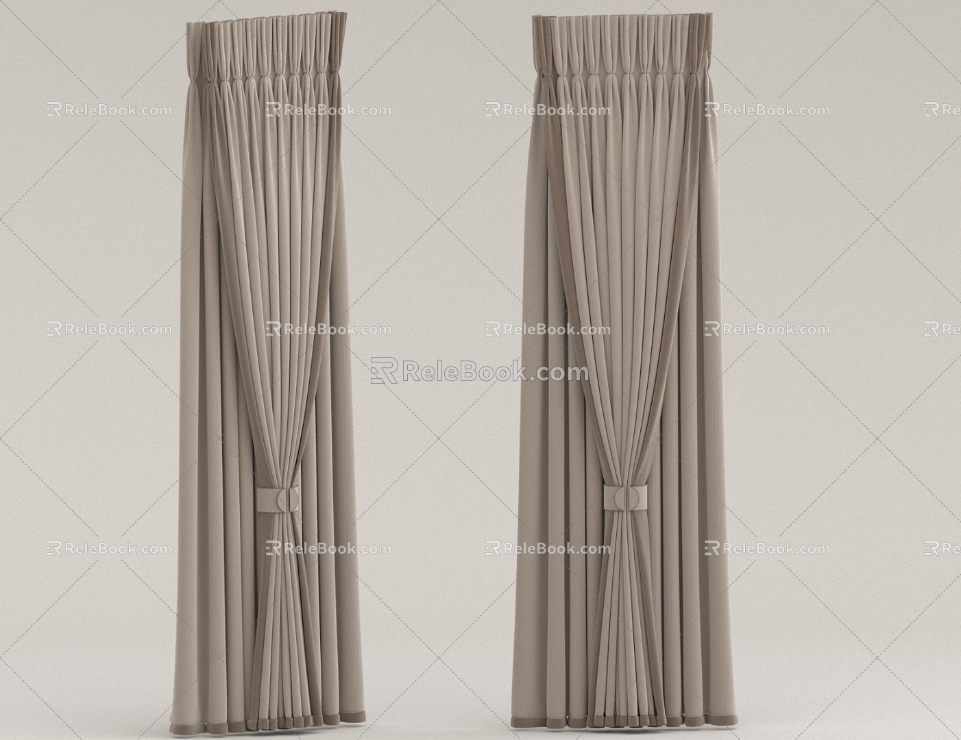 flannel curtain 3d model