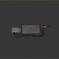 Aged Electrical Equipment with Metal Cabinets Graffiti Yellow Device and Cables