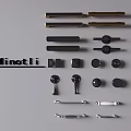 Minotti Various Handle Designs Including Bar Knob Strip And Round Styles