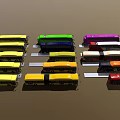 Bus Combination Bus Passenger Vehicle 3d model