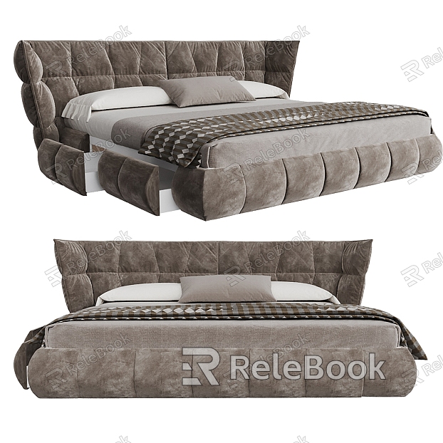 Modern Simple Double Bed model