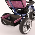 Kids Tricycle With Blue Frame Purple Canopy Black Seat And Pedals