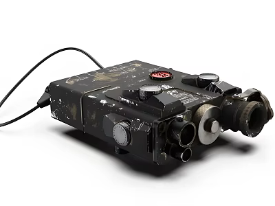 Tactical Military Weapon Accessory Black Device With Wire Knobs And Ports 3d model