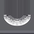 Modern Metal Chandelier With Multiple Bulbs Arranged In Circular Design For Contemporary Interior Lighting