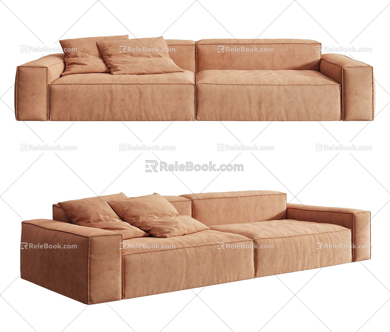 Modern Poliform double sofa 3d model