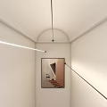 Modern Wall Washer Light Illuminating White Wall With Art Painting And Soft Glow