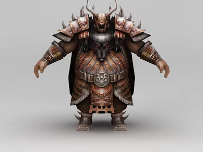 Game Chibi Anime Game Figure Man Warrior 3d model