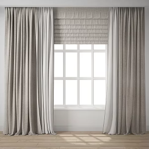 Modern Curtain Tulle Rome 3d model