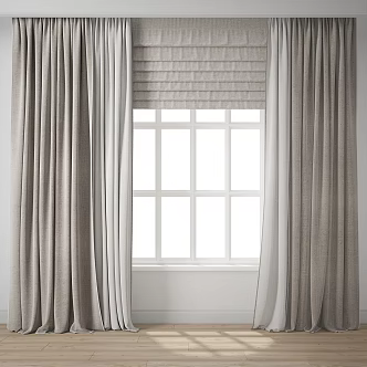 Modern Curtain Tulle Rome 3d model