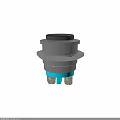 Stainless Steel Metal Push Button Switch For Electronic Appliances With Blue Base And Terminals