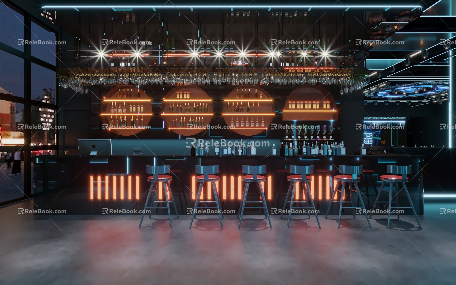 INDUSTRIAL LOFT BAR PUNK BAR 3d model