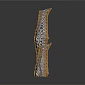 Organ And Hair Inspired Textured Decorative Metallic Objects In Silver Gold Finish With Three Sizes
