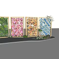 Seasonal Spring Summer Autumn Winter Flower Walls With Colorful Floral Decorations