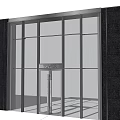 Modern Contemporary Tower Entrance With Glass Facade And Metal Door Design