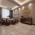 Modern Hotel Guest Room With Twin Beds Desk Chair Window Curtains And Decorative Paintings