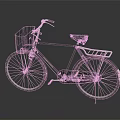 Stylish Classic Urban Commuter Bike With Front Basket And Rear Rack