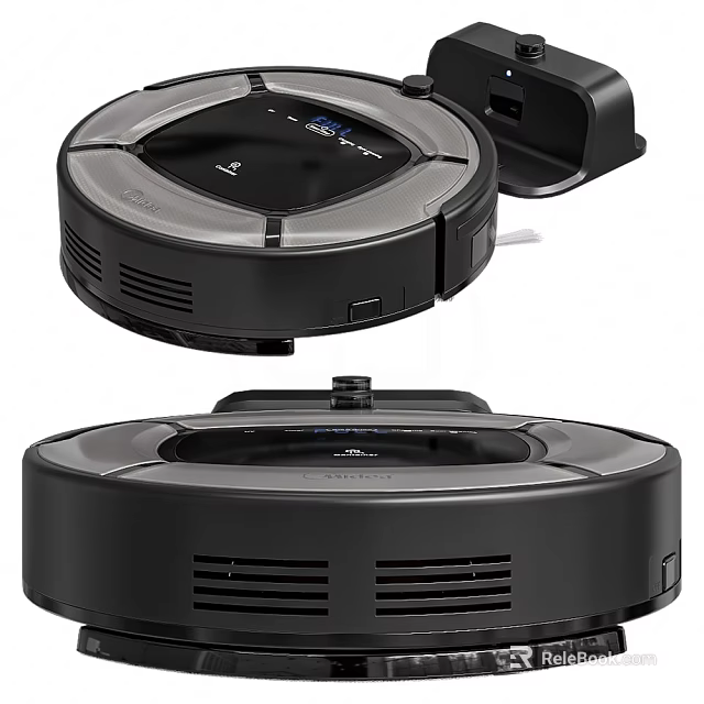 Smart Robotic Vacuum Cleaner With Automatic Cleaning And Charging Dock Design 3d model 
