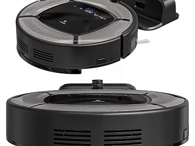 Smart Robotic Vacuum Cleaner With Automatic Cleaning And Charging Dock Design 3d model