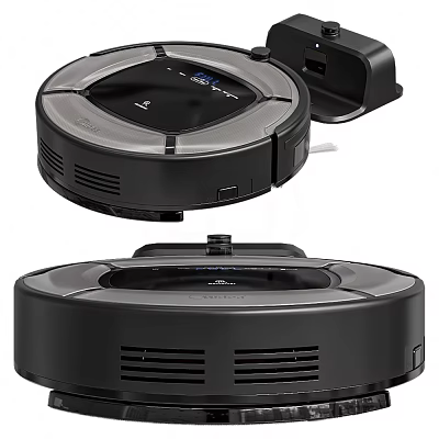 Smart Robotic Vacuum Cleaner With Automatic Cleaning And Charging Dock Design 3d model