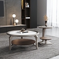 Modern coffee table circle several kinds of combination 3d model