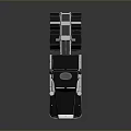 Black Heavy Duty Truck With Cab Shiny Metal Exhaust Pipes And Wheels