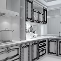 Light Green Kitchen Cabinets With Glass Doors And Decorative Countertop Interior