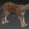 Large Spotted Striped Reptile in Prehistoric Standing Pose with Natural Look
