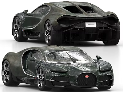 Futuristic Concept Car Featuring Streamlined Design Dark Textured Exterior And Large Alloy Wheels 3d model
