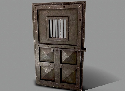 prison iron gate iron gate prison cell old rusty metal gate 3d model