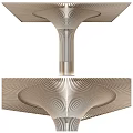 Contemporary Architectural Column With Intricate Geometric Patterns And Metallic Texture Design Details