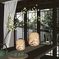 New Chinese Style Table Lamp 3d model