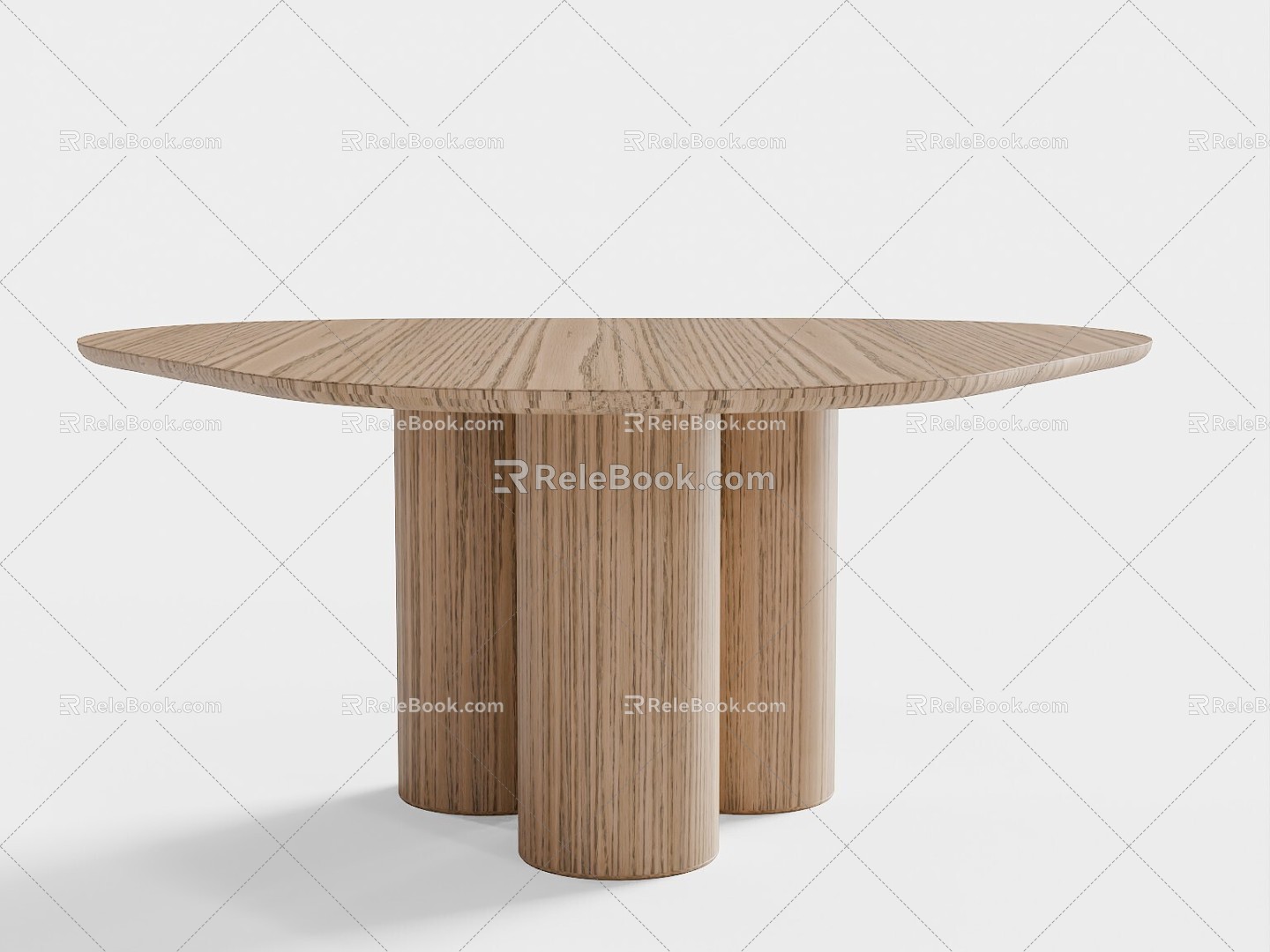 Wooden dining table MesadeJantarTri 3d model