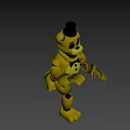 Yellow Cartoon Toy Character Wearing Colorful Top Hat And Bow Tie With Mechanical Features