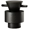 Modern Wooden Side Tables With Light And Dark Color Minimalist Design Style
