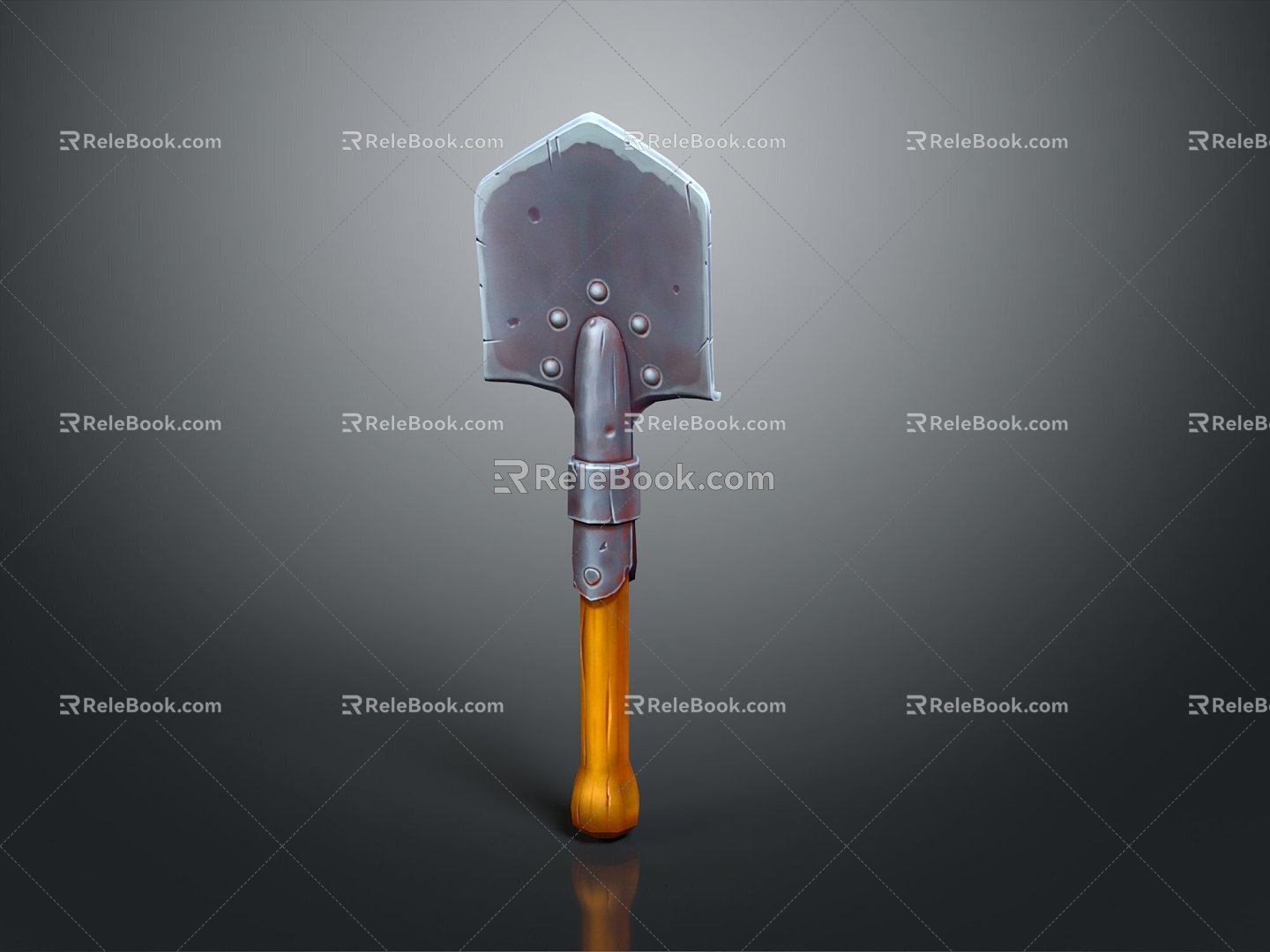 Modern spade spade shovel 3d model