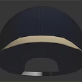 Dark Blue Equestrian Helmet With White Brim And Smooth Leather Like Surface