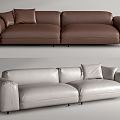 Leather double sofa Modern double sofa 3d model