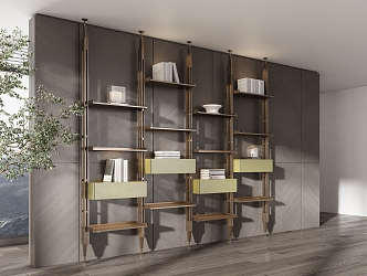 Miloti Minotti Modern Bookcase 3d model