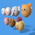 Daily Life Cute Animal Shaped Balloons With Mouse Unicorn Elephant Cat Pig Bear Chicken