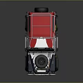 Red White Blue Off Road Car With Roof Rack Spare Tire Mesh Design Number 302